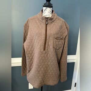 Tommy Bahama Quilted Half-Zip Pullover  - Brown